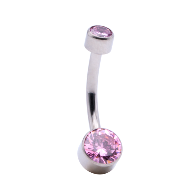 Belly Piercing Pink Zircon - Image 2