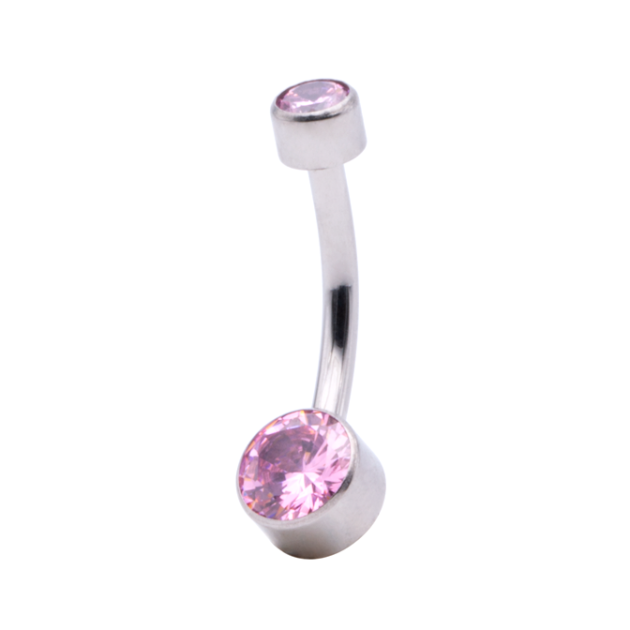 Belly Piercing Pink Zircon - Image 3