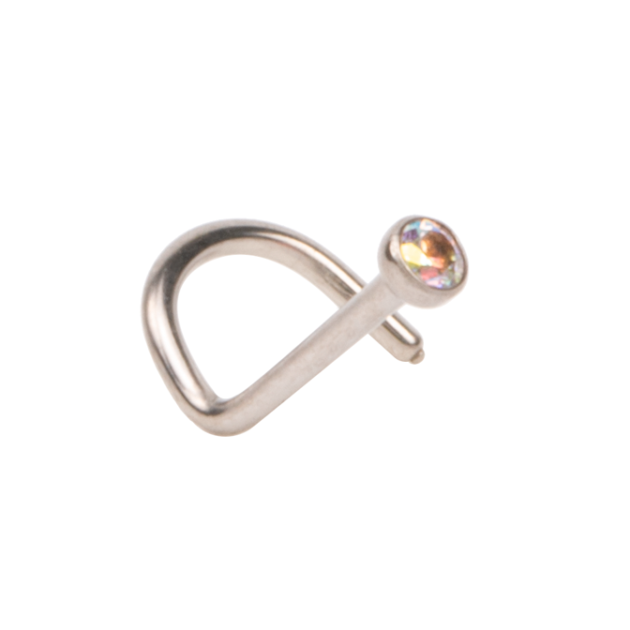 Ab Crystal Zircon Curved Nostril - Image 3