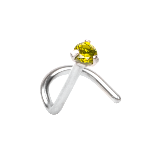 Piercing alla narice curvo Olivine