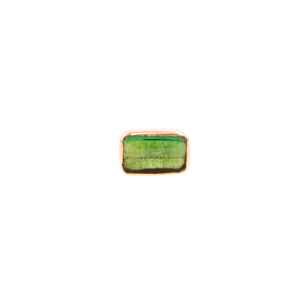 Rectangulaire Vert Turmaline Sans Fil