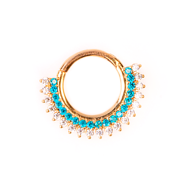 Cristalina Blau Segment Ring Clicker